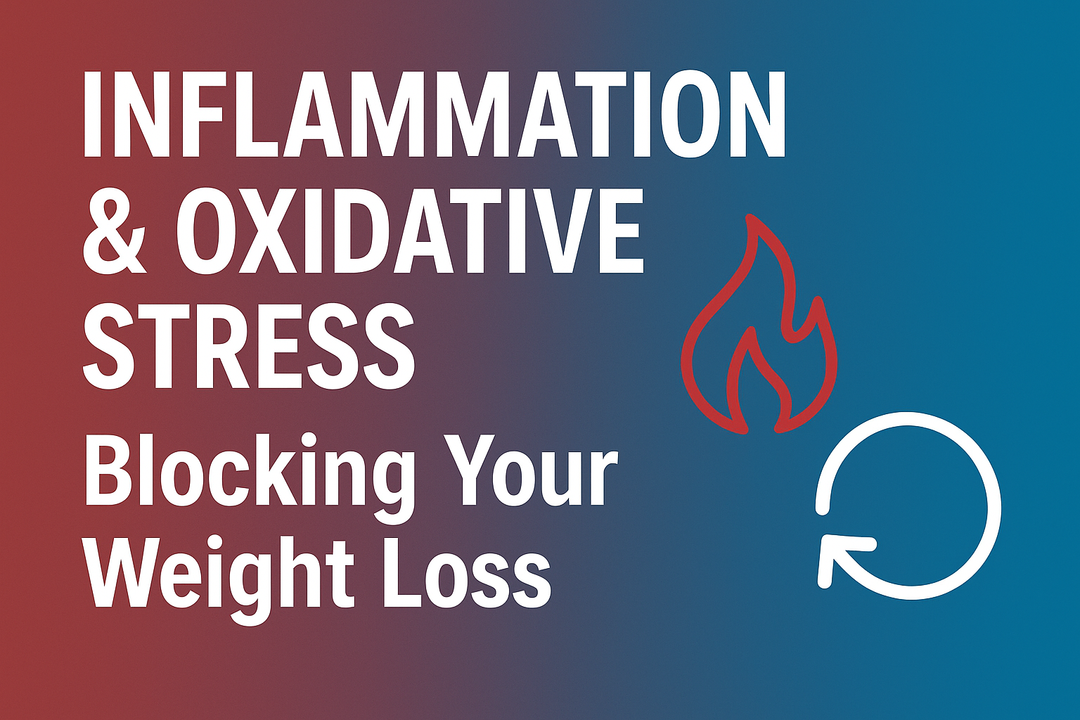 “Digital banner illustrating inflammation and oxidative stress affecting weight loss, featuring Dietrisun supplement bottle, body silhouette, glowing antioxidants, and clean wellness-themed background.”